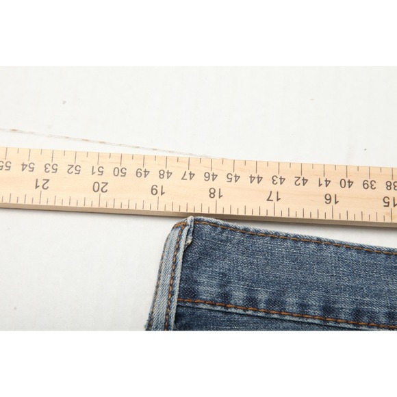 Levis 505 Jeans Mens 36x32 Blue Denim Straight Leg Medium Wash Classic Fit Pants - Picture 11 of 16